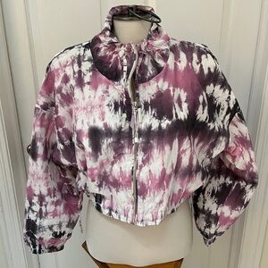 NWOT Bershka tie dye crop jacket size large